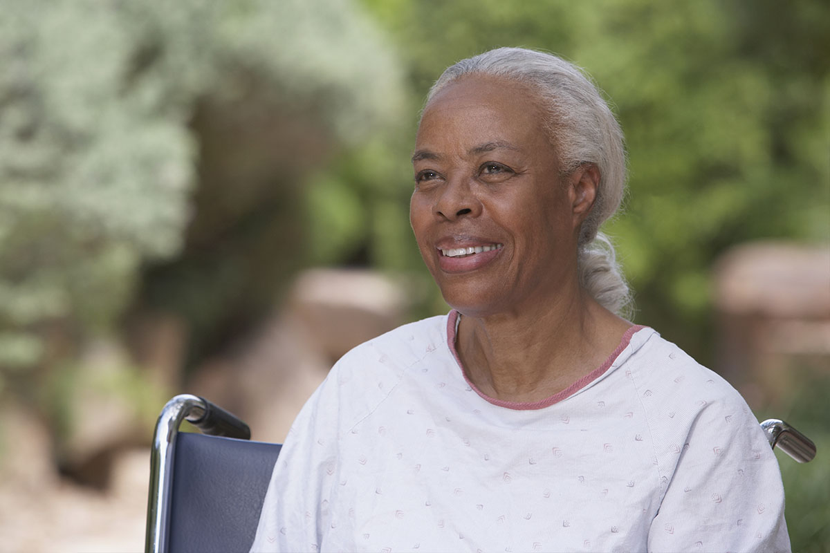 senior woman smiling